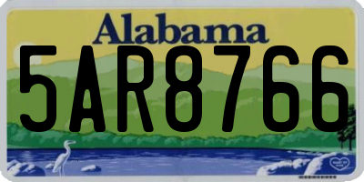 AL license plate 5AR8766