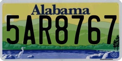 AL license plate 5AR8767