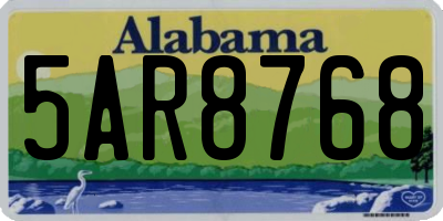 AL license plate 5AR8768