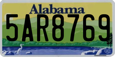 AL license plate 5AR8769