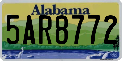 AL license plate 5AR8772