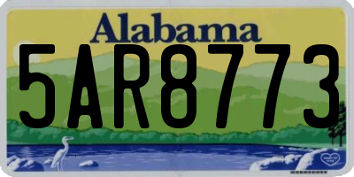 AL license plate 5AR8773