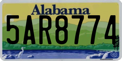 AL license plate 5AR8774