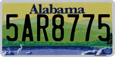 AL license plate 5AR8775