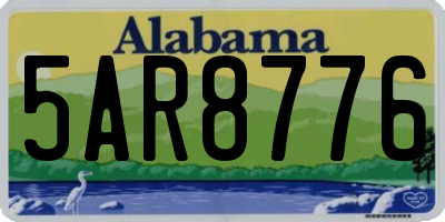 AL license plate 5AR8776