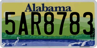 AL license plate 5AR8783