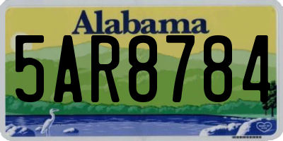 AL license plate 5AR8784