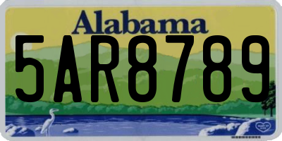 AL license plate 5AR8789