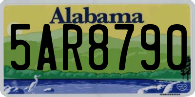 AL license plate 5AR8790