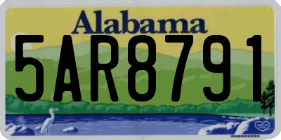 AL license plate 5AR8791