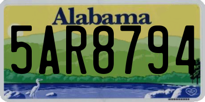AL license plate 5AR8794