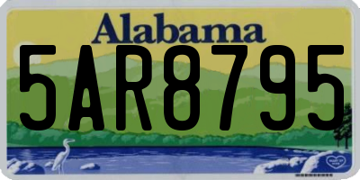 AL license plate 5AR8795