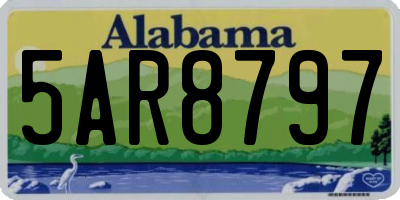 AL license plate 5AR8797