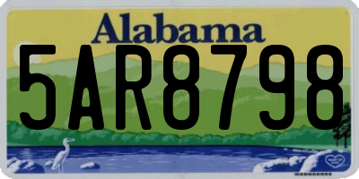 AL license plate 5AR8798