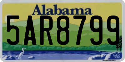 AL license plate 5AR8799