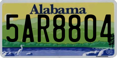AL license plate 5AR8804