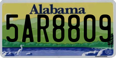 AL license plate 5AR8809