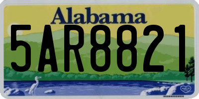 AL license plate 5AR8821