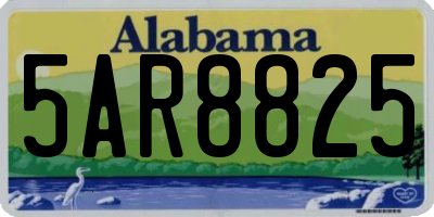 AL license plate 5AR8825