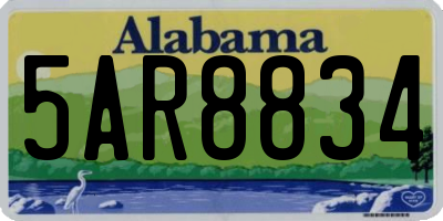 AL license plate 5AR8834