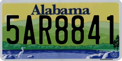 AL license plate 5AR8841