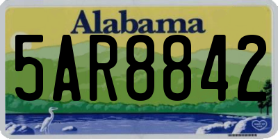 AL license plate 5AR8842
