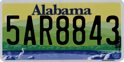 AL license plate 5AR8843
