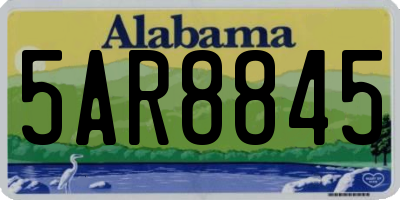 AL license plate 5AR8845