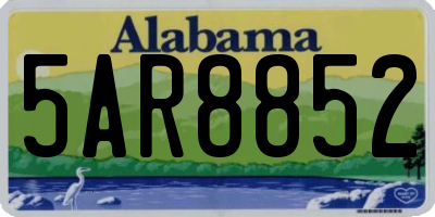 AL license plate 5AR8852