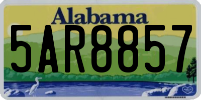 AL license plate 5AR8857