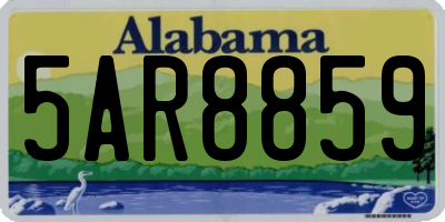 AL license plate 5AR8859