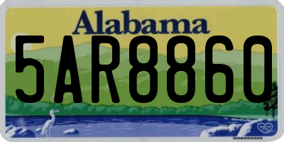 AL license plate 5AR8860