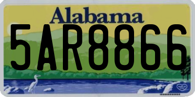 AL license plate 5AR8866