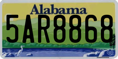 AL license plate 5AR8868
