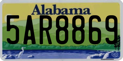 AL license plate 5AR8869