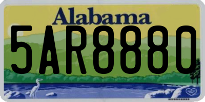 AL license plate 5AR8880