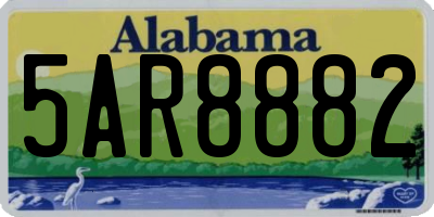 AL license plate 5AR8882