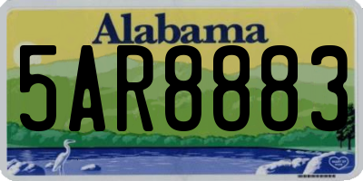 AL license plate 5AR8883