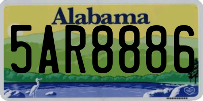 AL license plate 5AR8886