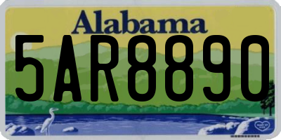 AL license plate 5AR8890