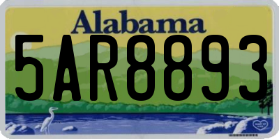 AL license plate 5AR8893