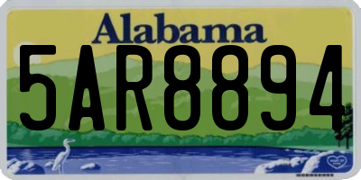 AL license plate 5AR8894