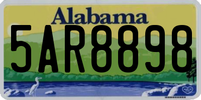 AL license plate 5AR8898