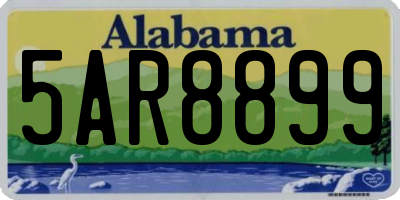 AL license plate 5AR8899