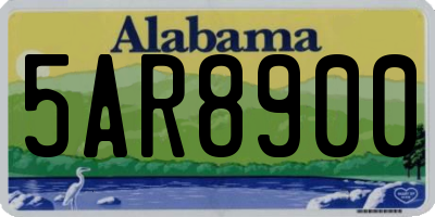 AL license plate 5AR8900