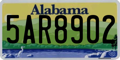 AL license plate 5AR8902