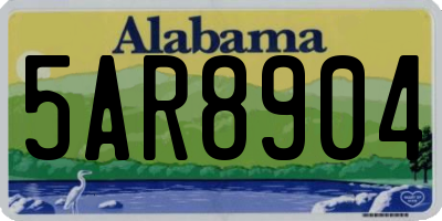 AL license plate 5AR8904