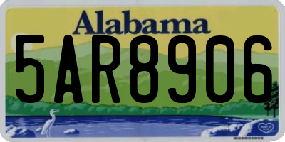 AL license plate 5AR8906