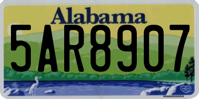 AL license plate 5AR8907