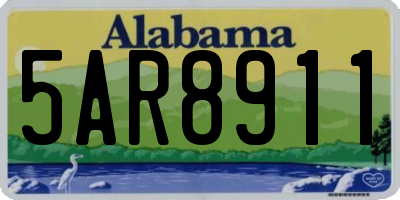 AL license plate 5AR8911